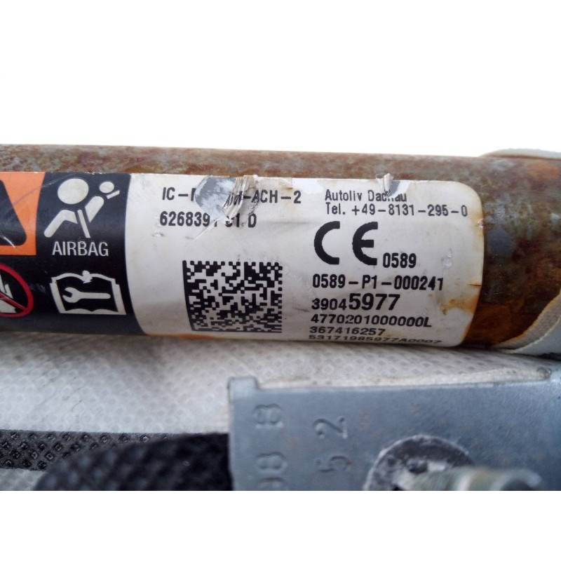 Recambio de airbag cortina delantero izquierdo para opel corsa e selective ecoflex referencia OEM IAM 39045977  E2-B6-50-2
