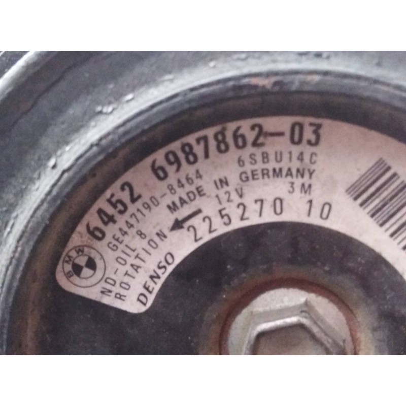 Recambio de compresor aire acondicionado para bmw serie 1 coupe (e82) 120d referencia OEM IAM 6452698786203 22527010 P3-A2-19-4