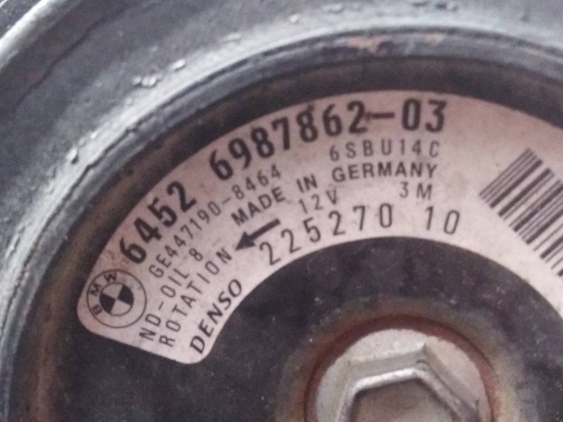 Recambio de compresor aire acondicionado para bmw serie 1 coupe (e82) 120d referencia OEM IAM 6452698786203 22527010 P3-A2-19-4