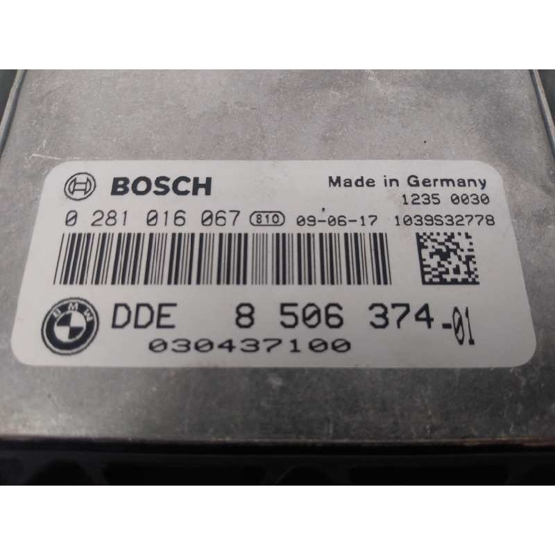 Recambio de centralita motor uce para bmw serie 1 coupe (e82) 120d referencia OEM IAM 0281016067 8506374 E3-A2-36-3