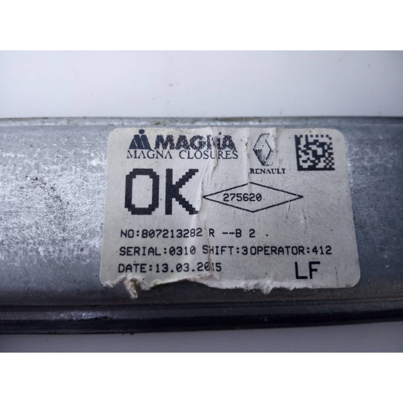 Recambio de elevalunas delantero izquierdo para dacia sandero stepway referencia OEM IAM 807213282R  E1-A1-44-1