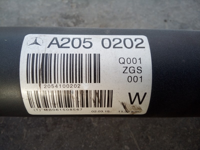 Recambio de transmision central para mercedes-benz clase c (w205) lim. c 220 cdi bluetec (205.004) referencia OEM IAM A2050202 2