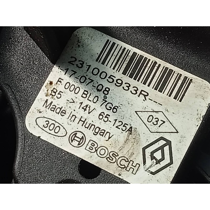 Recambio de alternador para dacia sandero ambiance referencia OEM IAM 231005933R  P3-A5-13-2
