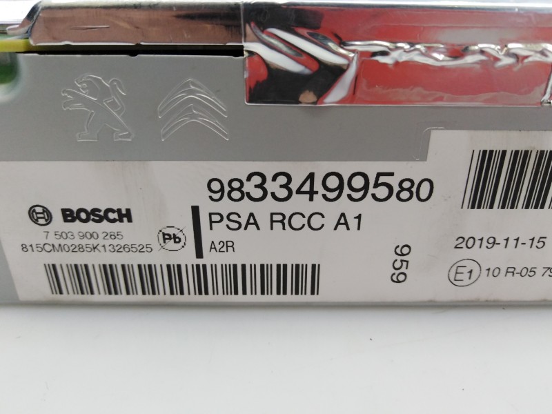 Recambio de sistema audio / radio cd para peugeot 208 (p2) allure referencia OEM IAM 9838129680 98261078XU E3-B2-47-4