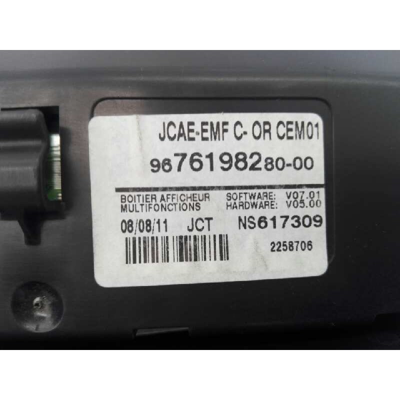 Recambio de pantalla multifuncion para citroën c4 lim. exclusive referencia OEM IAM 9676198280 NS617309 E3-B2-31-5