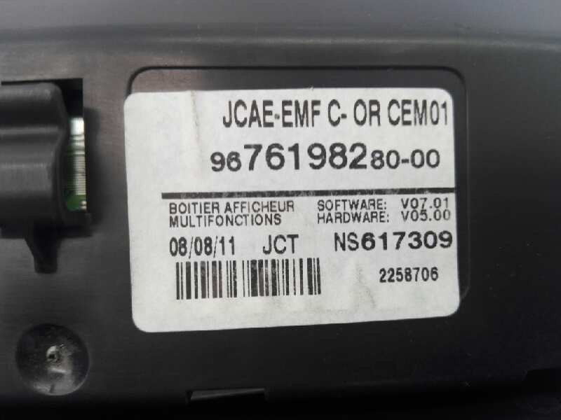 Recambio de pantalla multifuncion para citroën c4 lim. exclusive referencia OEM IAM 9676198280 NS617309 E3-B2-31-5