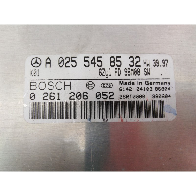 Recambio de centralita motor uce para mercedes-benz clase clk (w208) coupe 320 (208.365) referencia OEM IAM A0255458532 02612060