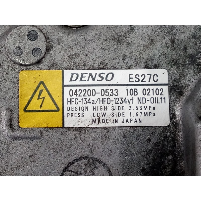 Recambio de compresor aire acondicionado para toyota rav 4 advance hybrid referencia OEM IAM 042200053310802102 ES1974100 P3-A3-