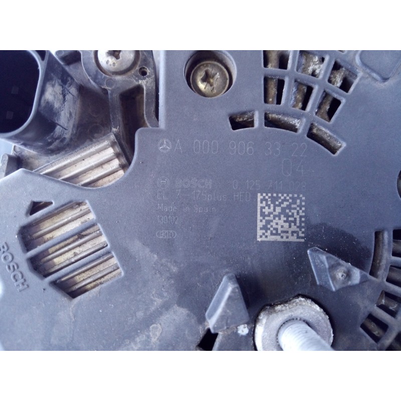 Recambio de alternador para mercedes-benz clase a (w176) a 180 cdi blueefficiency (176.000) referencia OEM IAM A0009063322 01257