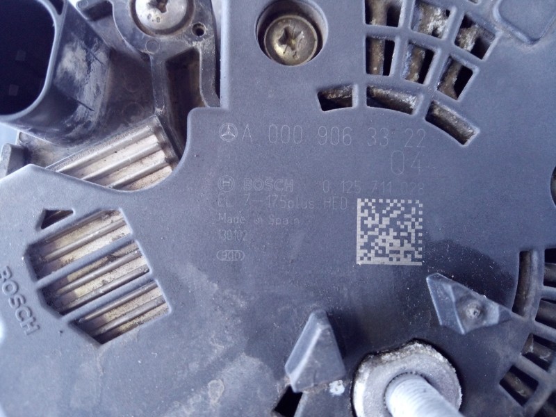 Recambio de alternador para mercedes-benz clase a (w176) a 180 cdi blueefficiency (176.000) referencia OEM IAM A0009063322 01257