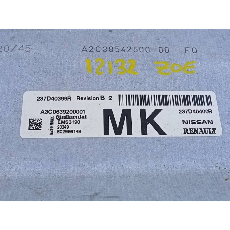 Recambio de centralita motor uce para renault zoe bose referencia OEM IAM 237D40399R 237D40400R E2-A1-40-2