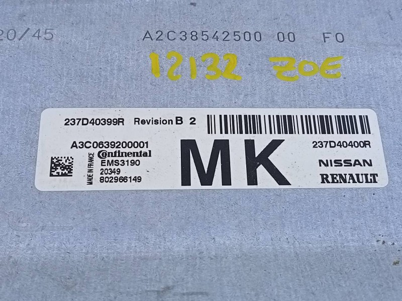 Recambio de centralita motor uce para renault zoe bose referencia OEM IAM 237D40399R 237D40400R E2-A1-40-2