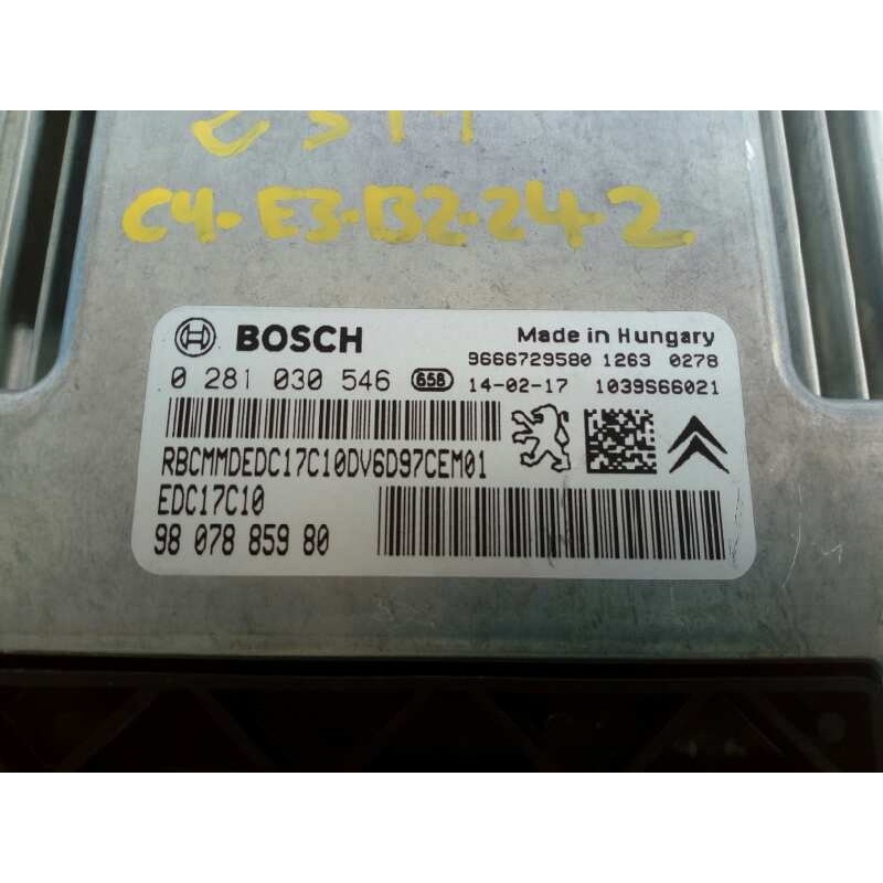 Recambio de centralita motor uce para citroën c4 lim. exclusive referencia OEM IAM 9807885980 0281030546 E3-B2-24-2