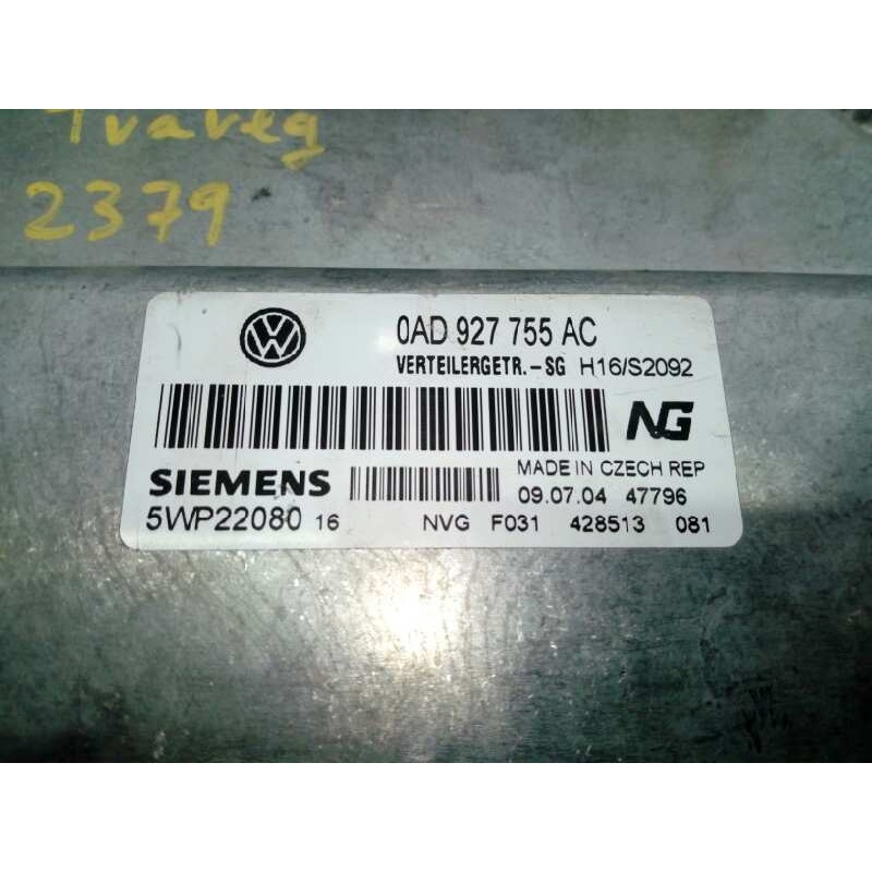 Recambio de centralita motor uce para volkswagen touareg (7la) tdi r5 referencia OEM IAM 0AD927755AC 5WP22080 E2-A1-8-5