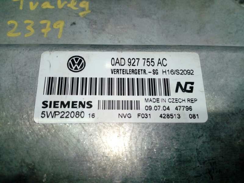 Recambio de centralita motor uce para volkswagen touareg (7la) tdi r5 referencia OEM IAM 0AD927755AC 5WP22080 E2-A1-8-5