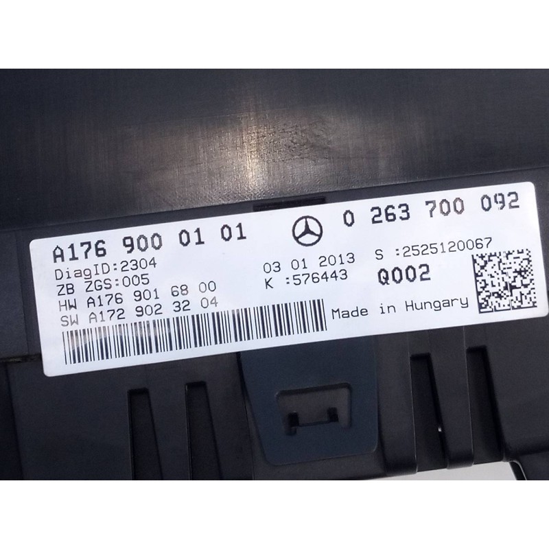Recambio de cuadro instrumentos para mercedes-benz clase a (w176) a 180 cdi blueefficiency (176.000) referencia OEM IAM A1769000
