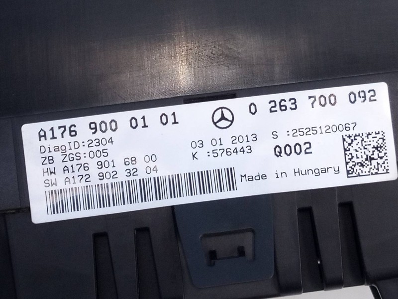 Recambio de cuadro instrumentos para mercedes-benz clase a (w176) a 180 cdi blueefficiency (176.000) referencia OEM IAM A1769000