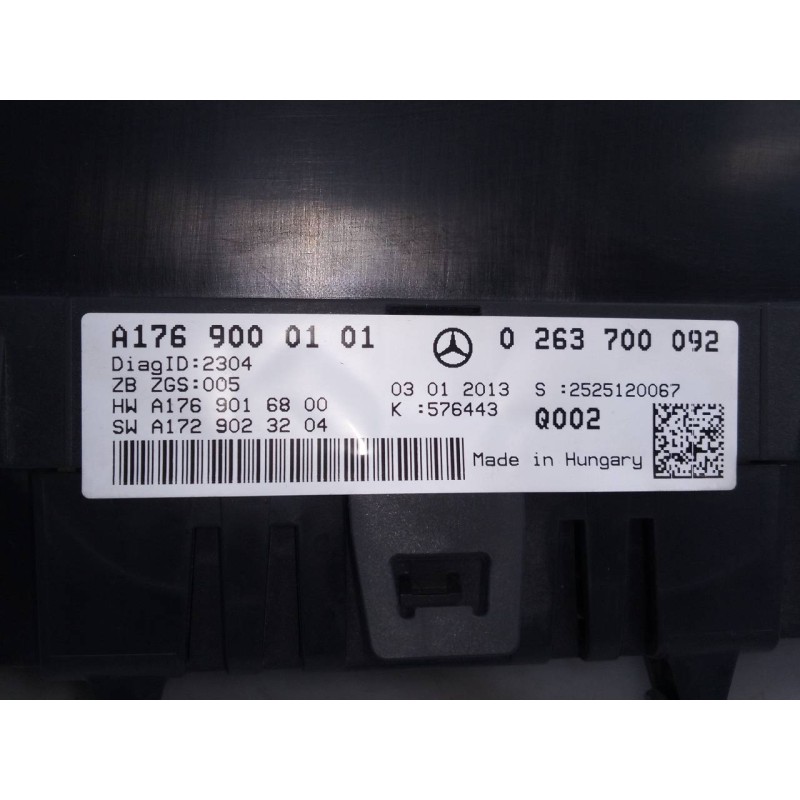 Recambio de cuadro instrumentos para mercedes-benz clase a (w176) a 180 cdi blueefficiency (176.000) referencia OEM IAM A1769000