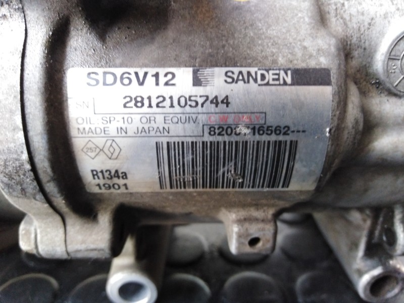 Recambio de compresor aire acondicionado para renault kangoo (f/kc0) alize referencia OEM IAM 8200716562 SD6V12 P3-A1-33-2
