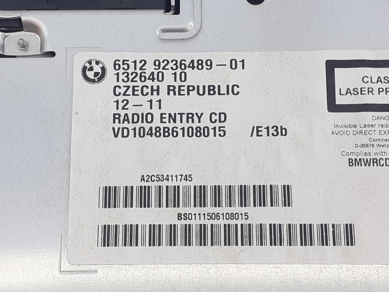 Recambio de sistema audio / radio cd para bmw serie 1 lim. (f20) 116d referencia OEM IAM 6512923648901 A2C53411745 E3-A2-20-3