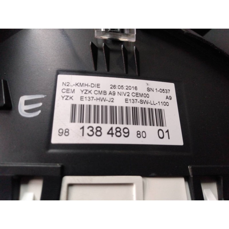 Recambio de cuadro instrumentos para peugeot 208 active referencia OEM IAM 9813848980  E3-B2-27-4