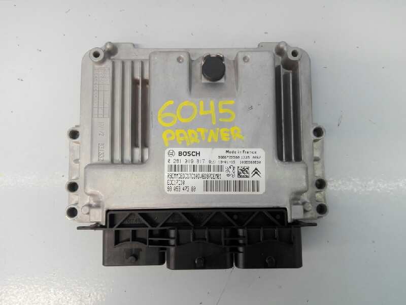 Recambio de centralita motor uce para peugeot partner kasten doble cabina referencia OEM IAM 9805947380 0281019817 E3-B2-25-3