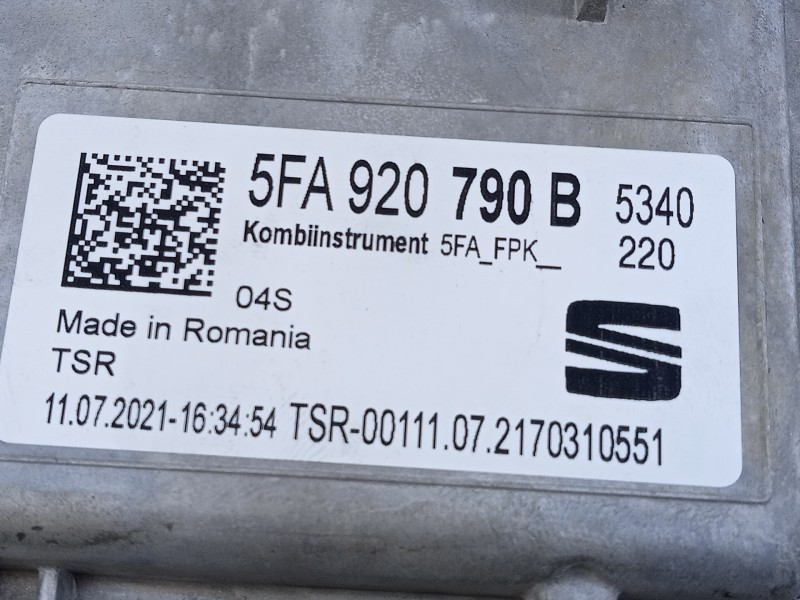 Recambio de cuadro instrumentos para seat leon (kl1) fr referencia OEM IAM 5FA92P790B  E2-A1-38-2