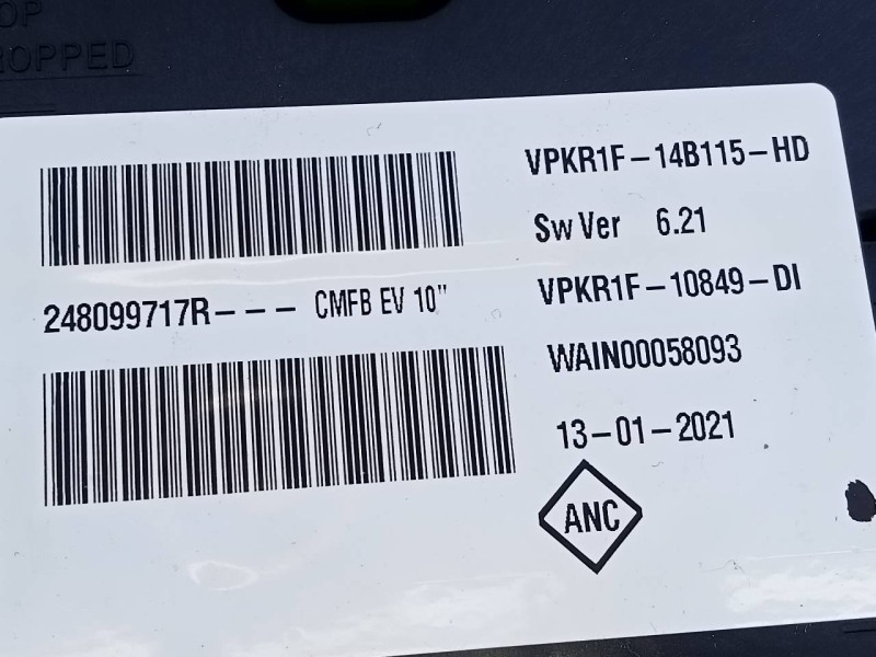 Recambio de cuadro instrumentos para renault zoe bose referencia OEM IAM 248099717R VPKR1F14B115HD E2-A1-42-1