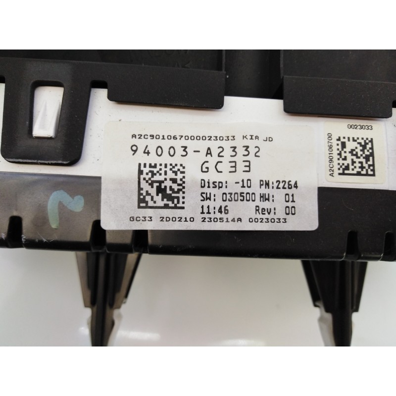 Recambio de cuadro instrumentos para kia cee´d drive referencia OEM IAM 94003A2332  E3-A3-40-2
