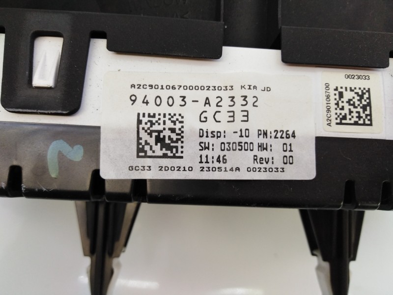 Recambio de cuadro instrumentos para kia cee´d drive referencia OEM IAM 94003A2332  E3-A3-40-2
