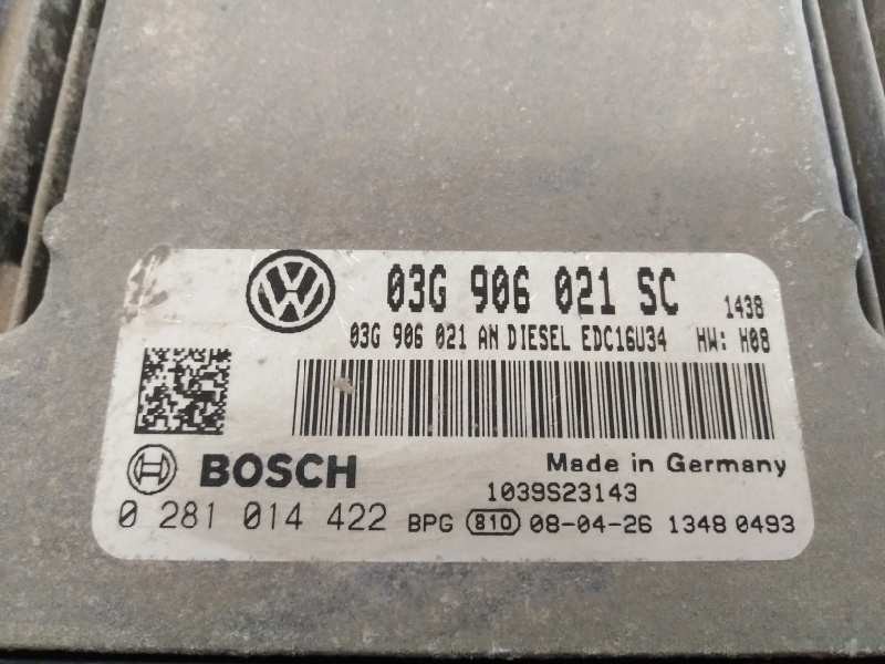 Recambio de centralita motor uce para seat leon (1p1) comfort limited referencia OEM IAM 03G906021SC 0281014422 E1-A3-6-2
