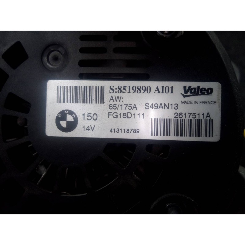 Recambio de alternador para bmw serie 4 coupe (f32) 420d referencia OEM IAM 8519890  P3-A5-9-3