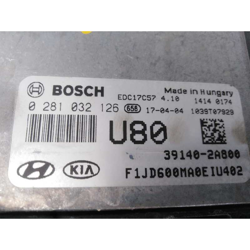 Recambio de centralita motor uce para kia cee´d drive referencia OEM IAM 0281032126 391402A800 E3-A3-24-4