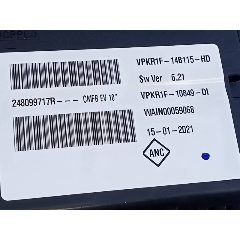 Recambio de cuadro instrumentos para renault zoe bose referencia OEM IAM 248099717R  E2-A1-42-1