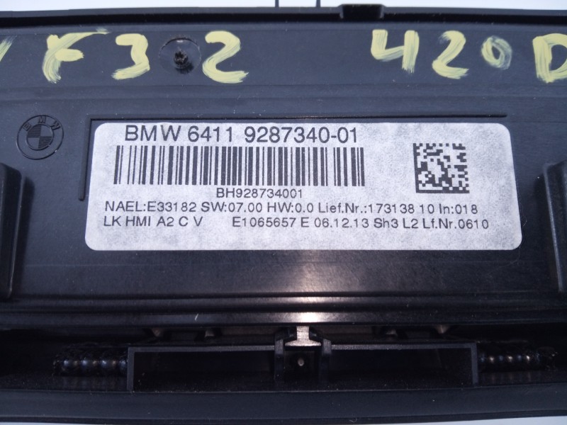 Recambio de mando climatizador para bmw serie 4 coupe (f32) 420d referencia OEM IAM 6411928734001  E3-A2-29-2
