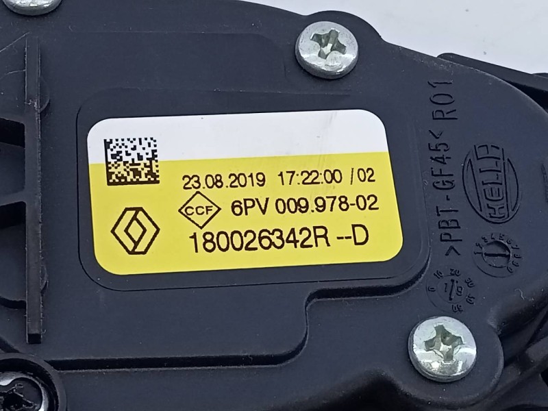 Recambio de pedal acelerador para dacia sandero stepway referencia OEM IAM 180026342R  E2-A1-17-7