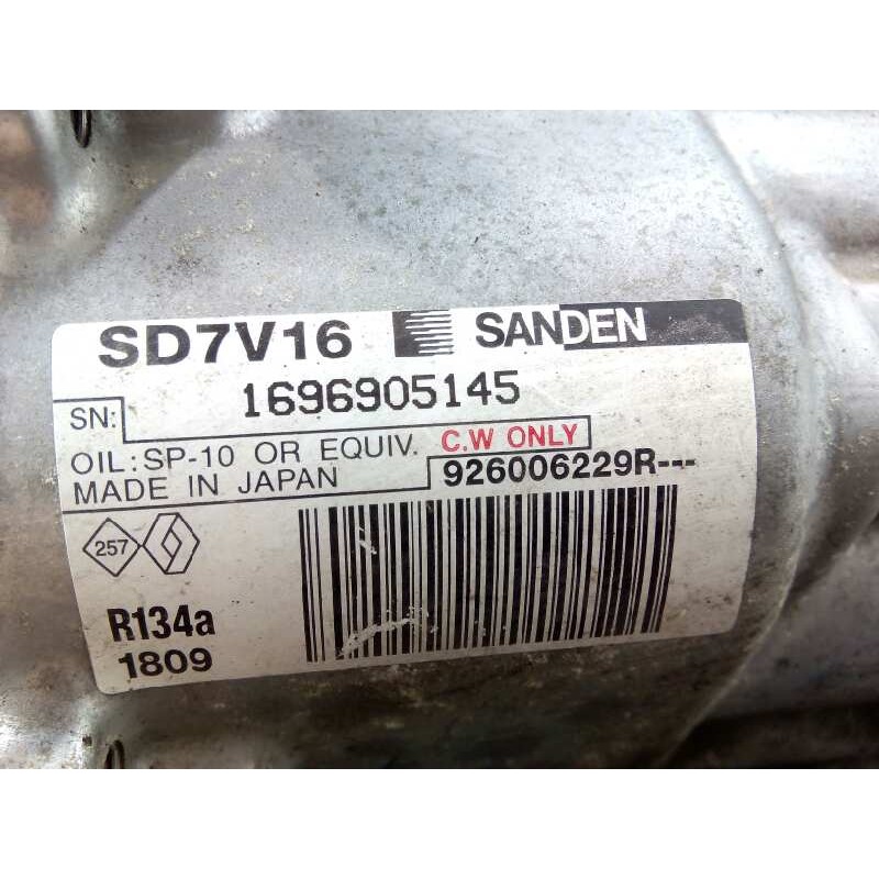 Recambio de compresor aire acondicionado para dacia duster laureate 4x2 referencia OEM IAM 926006229R 1696905145 P3-A1-4-2