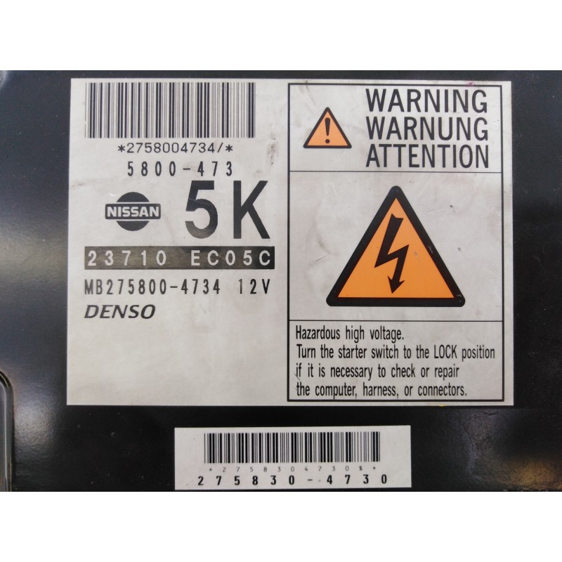 Recambio de centralita motor uce para nissan pathfinder (r51) 2.5 dci se referencia OEM IAM 23710EC05C MB2758007334 E3-B4-42-2