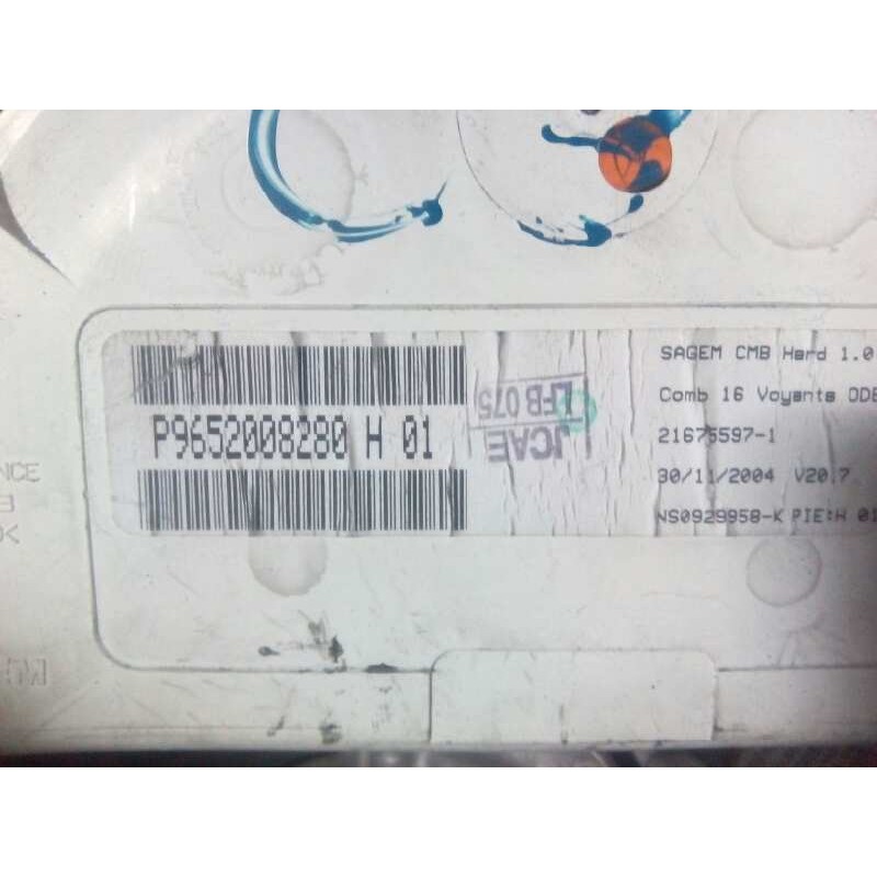 Recambio de cuadro instrumentos para citroën c3 referencia OEM IAM 9652008280 216755971 E1-A4-51-1