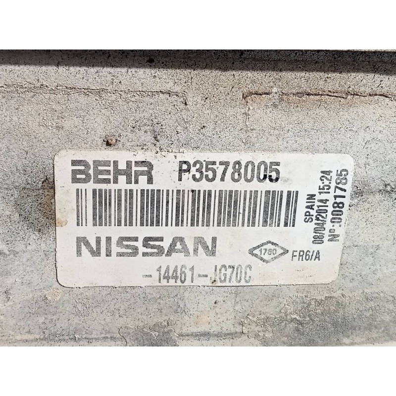 Recambio de intercooler para nissan x-trail (t31) xe referencia OEM IAM P3578005 14461JG70C P2-A11-7