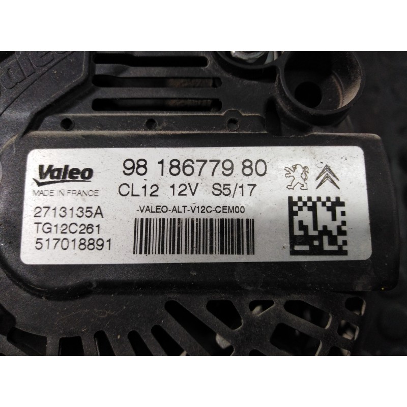Recambio de alternador para citroën c4 cactus feel referencia OEM IAM 9818677980  P3-B6-25-3