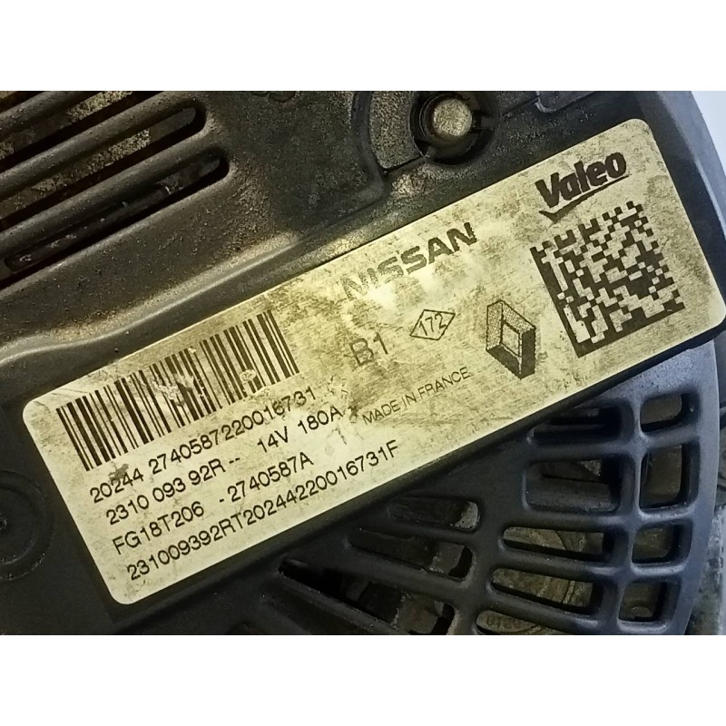 Recambio de alternador para dacia lodgy stepway referencia OEM IAM 231009392R 202442740587220016731 P3-B4-17-3