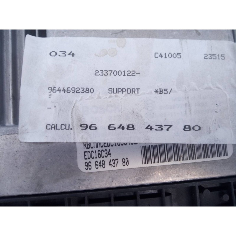 Recambio de centralita motor uce para citroën c4 berlina collection referencia OEM IAM 9664843780 9644692380 E3-B2-31-3