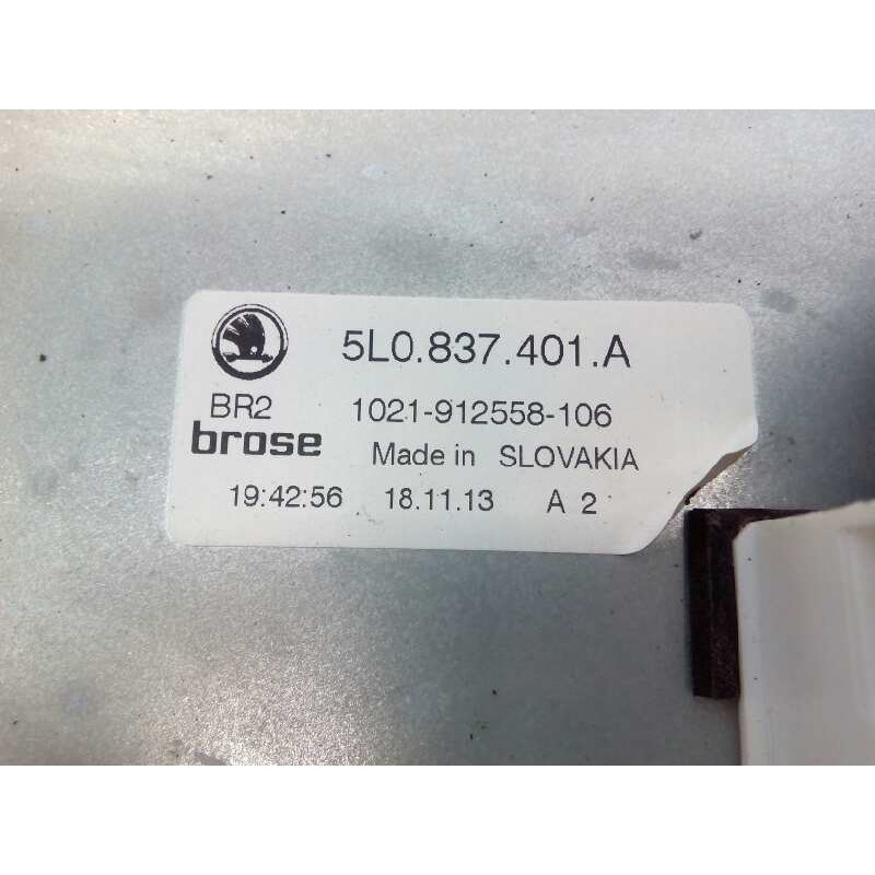 Recambio de elevalunas delantero izquierdo para skoda yeti active referencia OEM IAM 5L0837401A  E1-A5-38-1