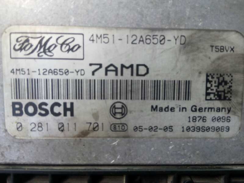 Recambio de centralita motor uce para ford focus berlina (cap) ambiente (d) referencia OEM IAM 4M5112A650YD 1456750 E3-B3-44-4