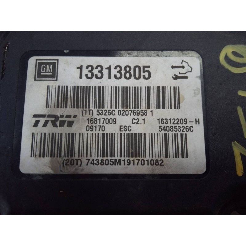Recambio de abs para opel insignia berlina cosmo referencia OEM IAM 13313805 5326C020769581 P3-A8-5-3