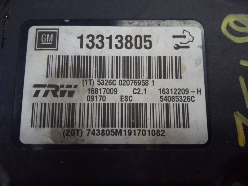 Recambio de abs para opel insignia berlina cosmo referencia OEM IAM 13313805 5326C020769581 P3-A8-5-3