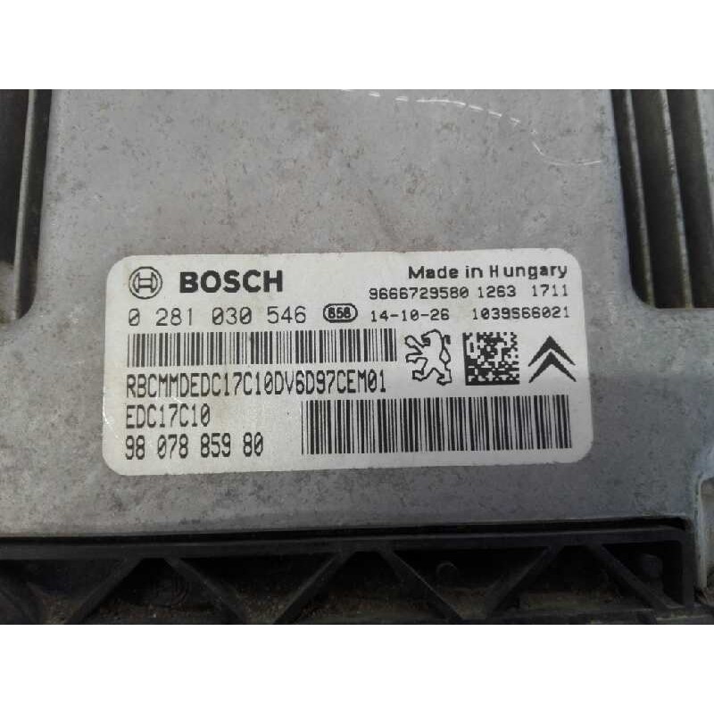 Recambio de centralita motor uce para citroën jumpy hdi 90 27 l1h1 furgón referencia OEM IAM 9807885980 0281030546 E3-B2-31-2