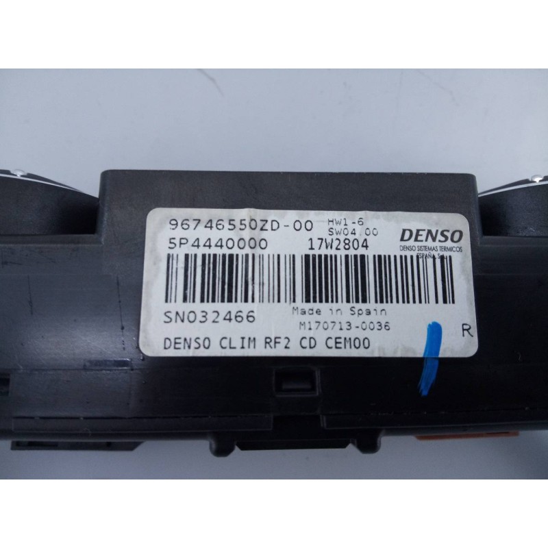 Recambio de mando climatizador para citroën c-elysée exclusive referencia OEM IAM 96746550ZD00 5P4440000 E3-B2-34-2