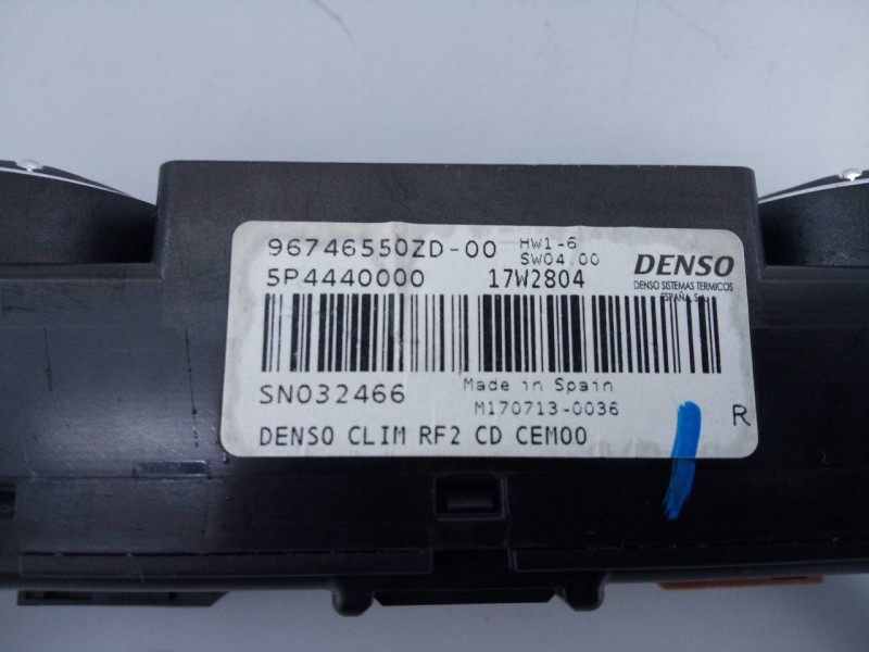 Recambio de mando climatizador para citroën c-elysée exclusive referencia OEM IAM 96746550ZD00 5P4440000 E3-B2-34-2